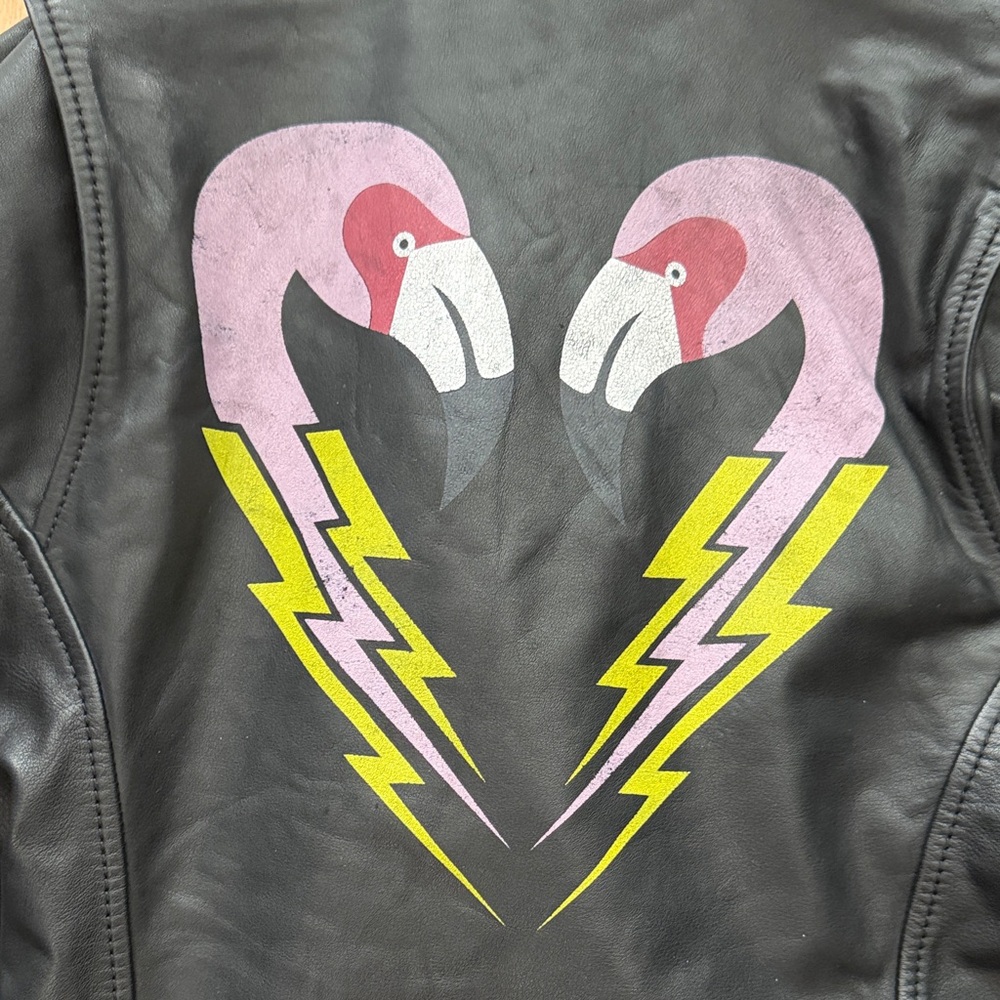 Diesel Women's Black Leather Biker Jacket - Picture 4 of 4